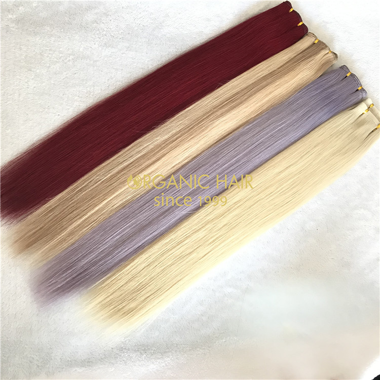 Customized human full cuticle flat weft on sale X174